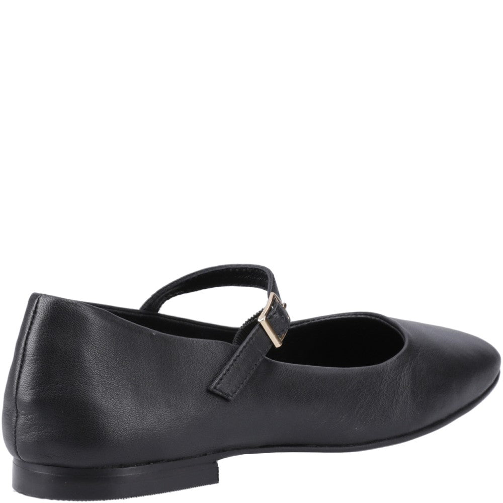 Ballerinas Black Leather Hush Puppies Pasha Leather Ballerina
