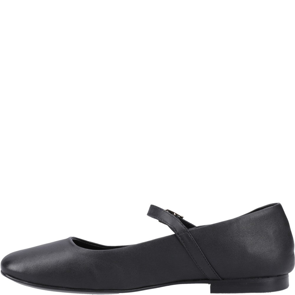 Ballerinas Black Leather Hush Puppies Pasha Leather Ballerina