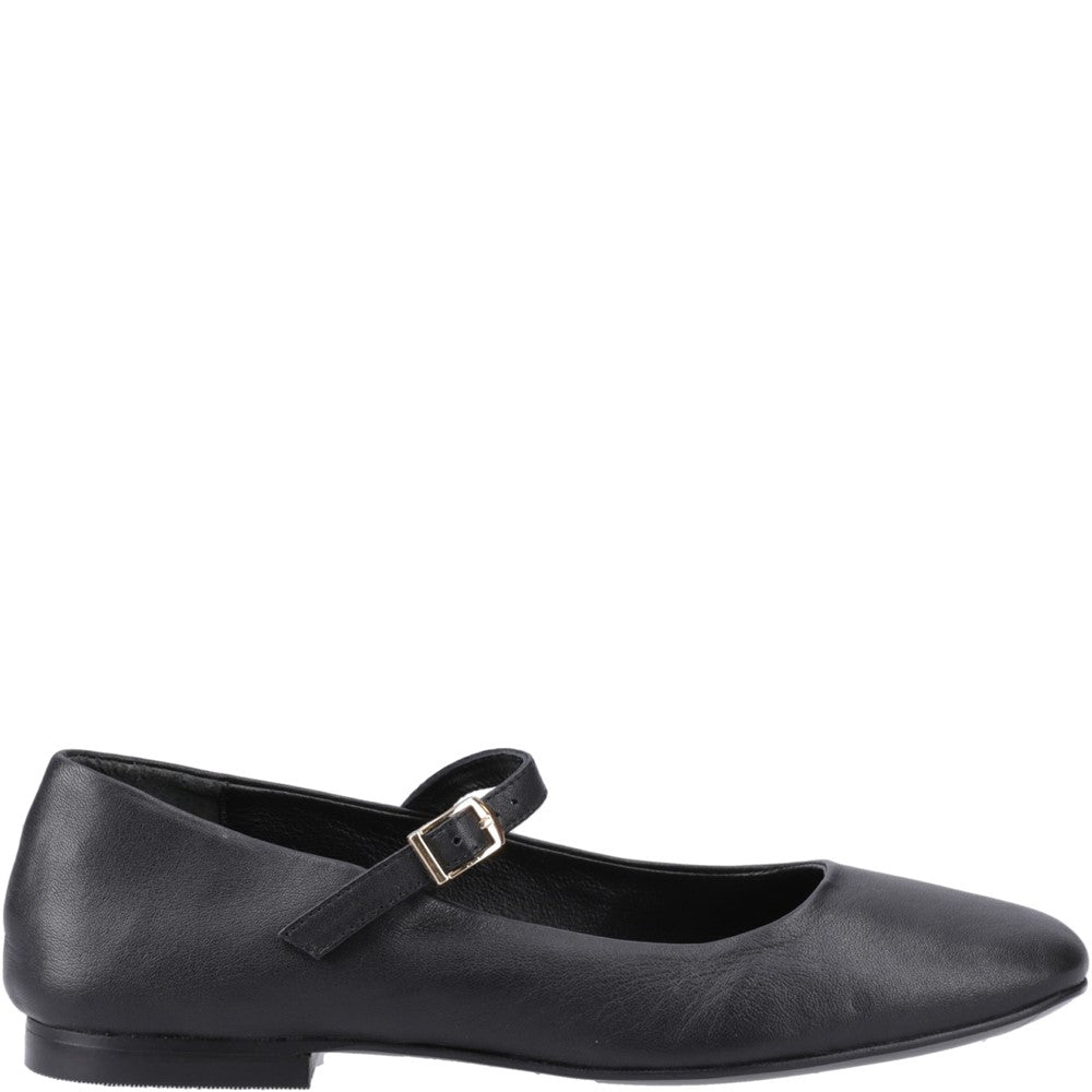 Ballerinas Black Leather Hush Puppies Pasha Leather Ballerina