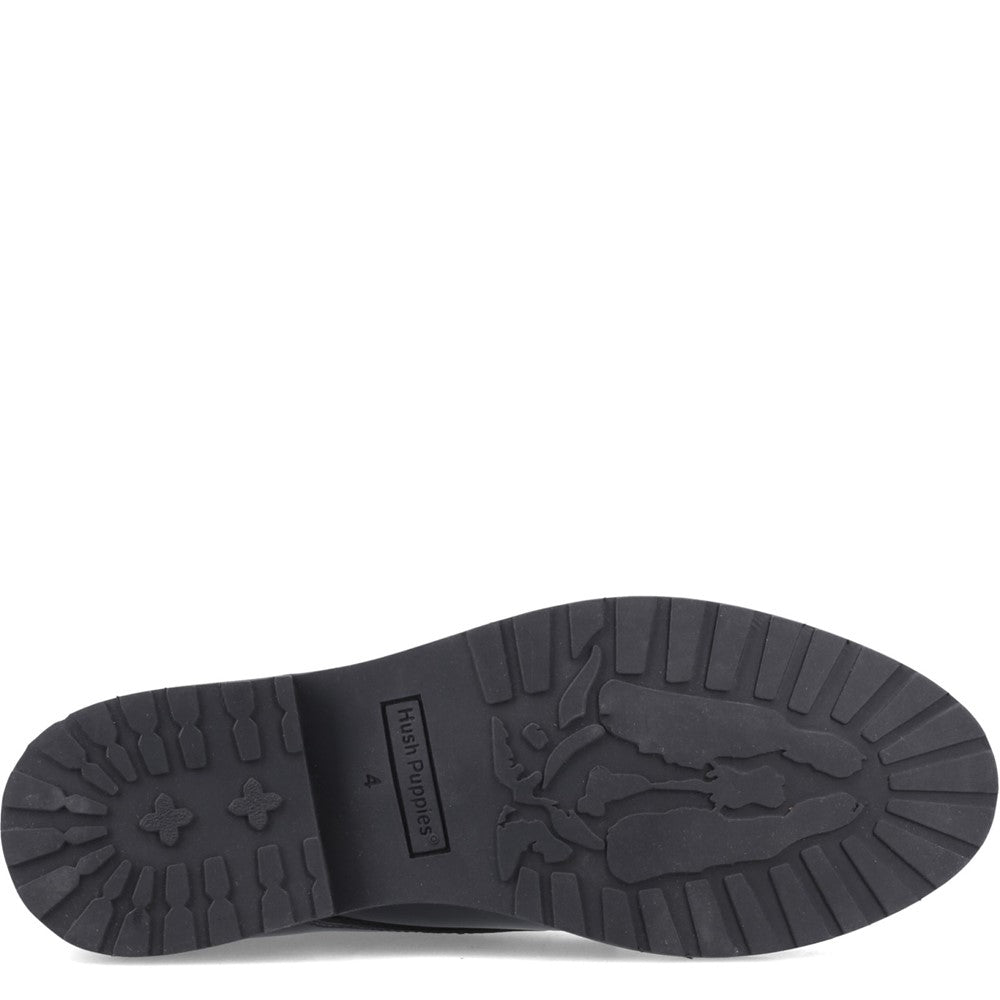 Slip On Ladies Shoes Navy Hush Puppies Verity Hi-Shine Monk