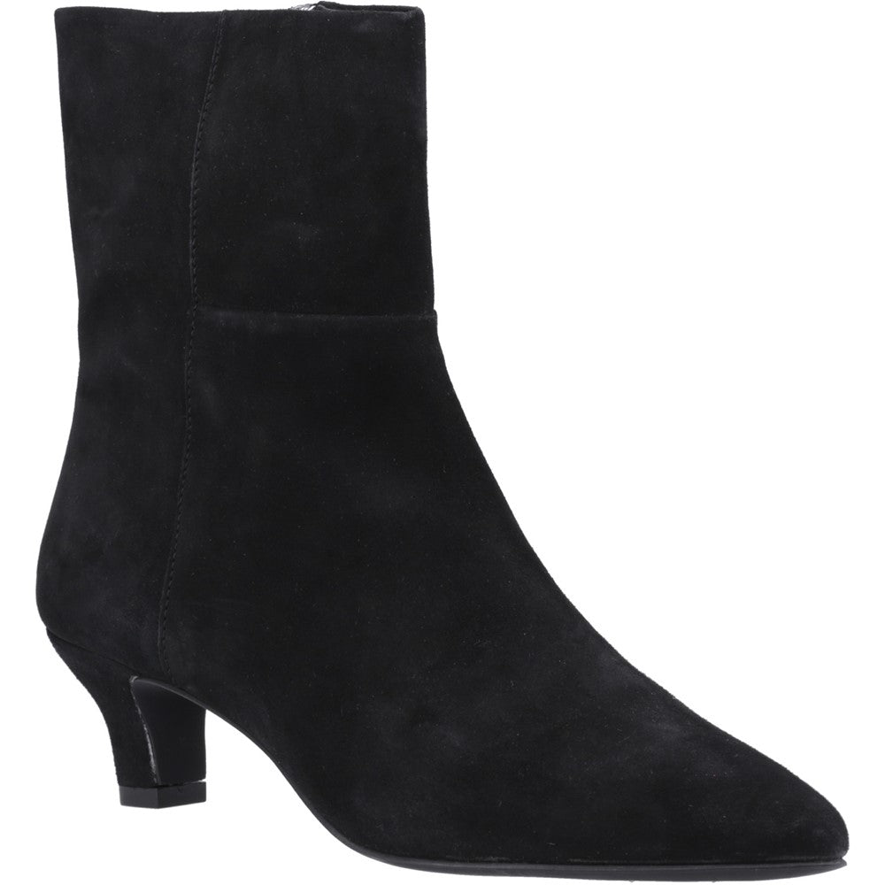 Ladies Ankle Boots Black Hush Puppies Nahla kitten heel boot