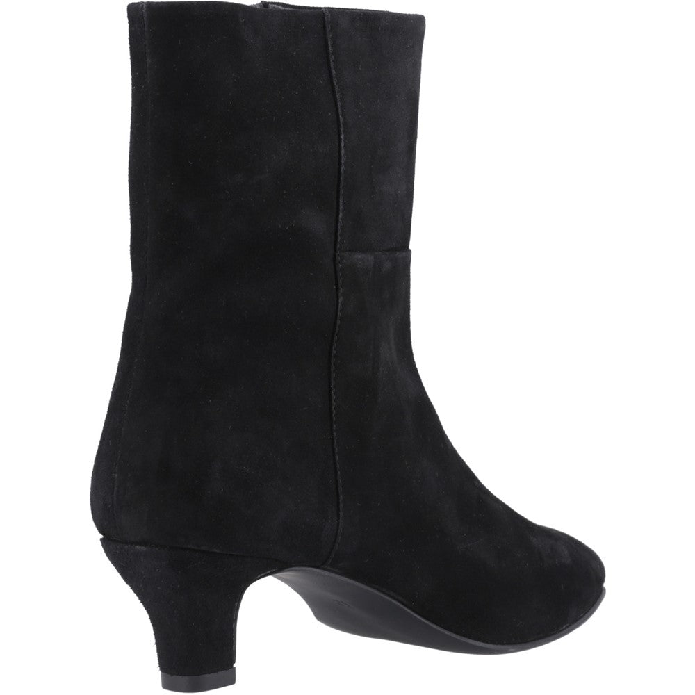 Ladies Ankle Boots Black Hush Puppies Nahla kitten heel boot