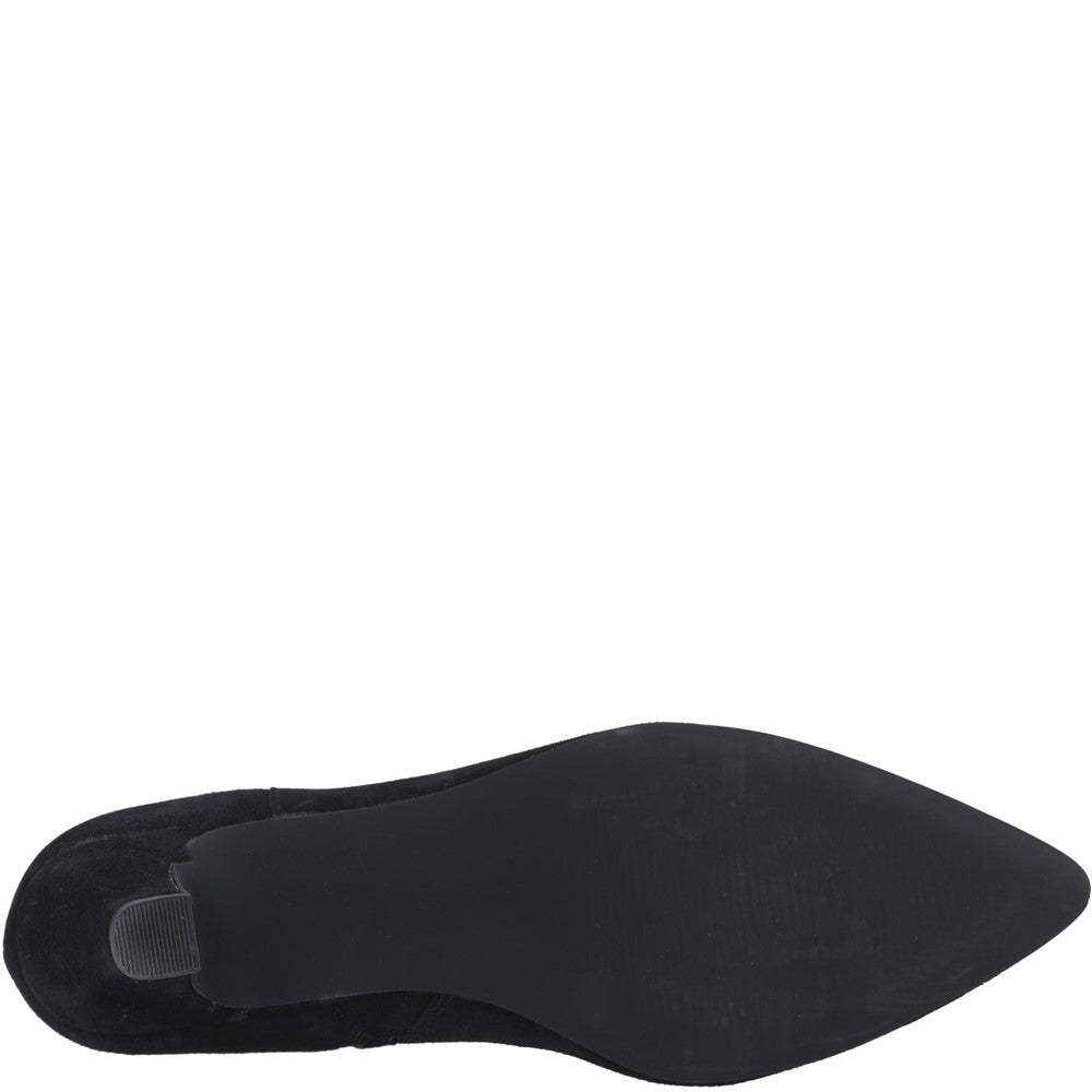 Ladies Ankle Boots Black Hush Puppies Nahla kitten heel boot