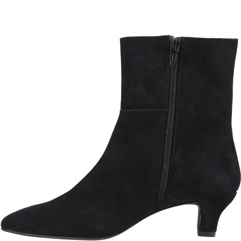 Ladies Ankle Boots Black Hush Puppies Nahla kitten heel boot