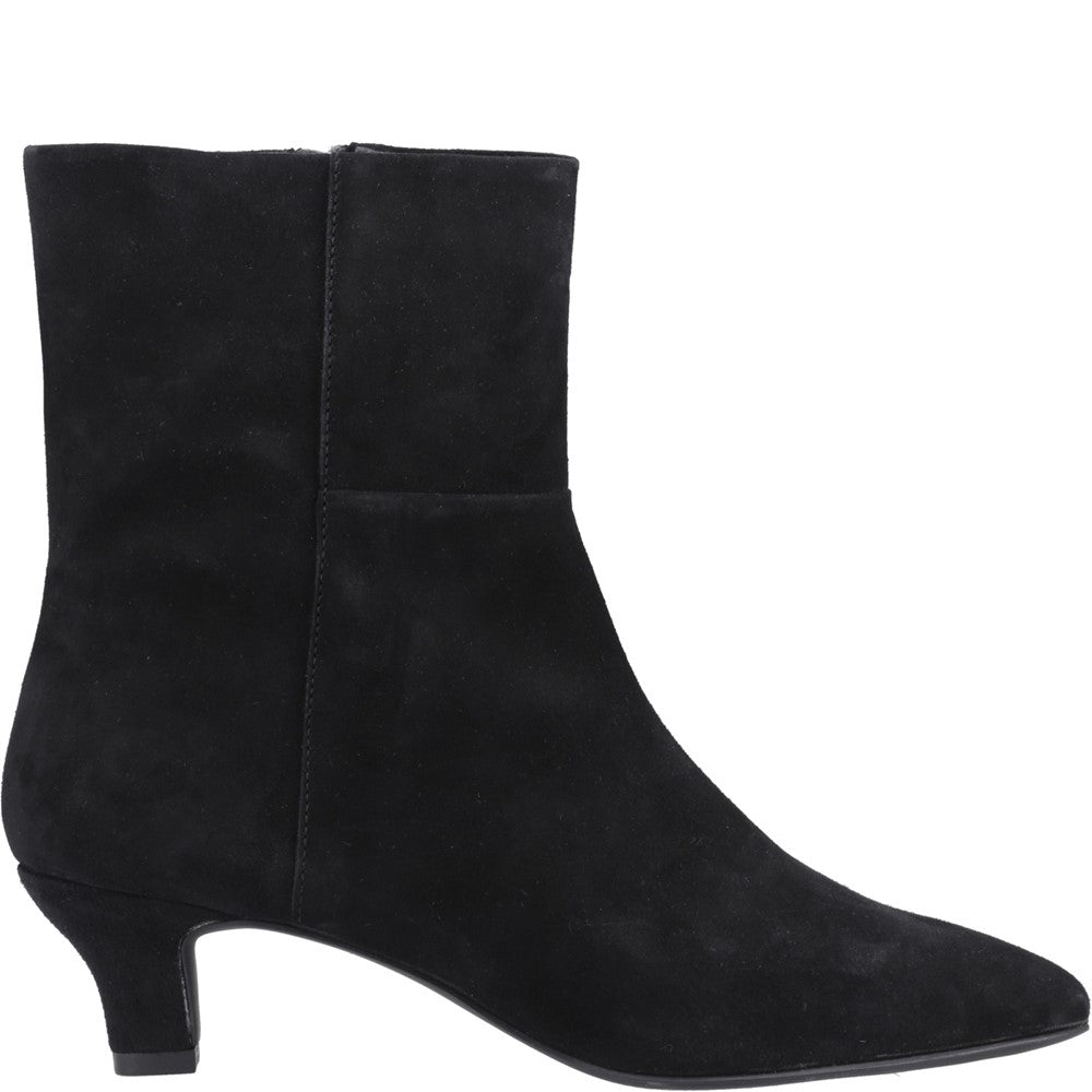 Ladies Ankle Boots Black Hush Puppies Nahla kitten heel boot