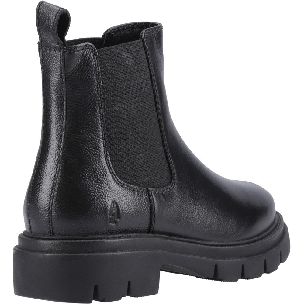 Ladies Ankle Boots Black Hush Puppies Raya 2 Leather Chelsea