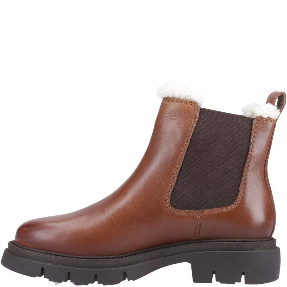 Ladies Ankle Boots Brown Hush Puppies Raya Shearling Boot