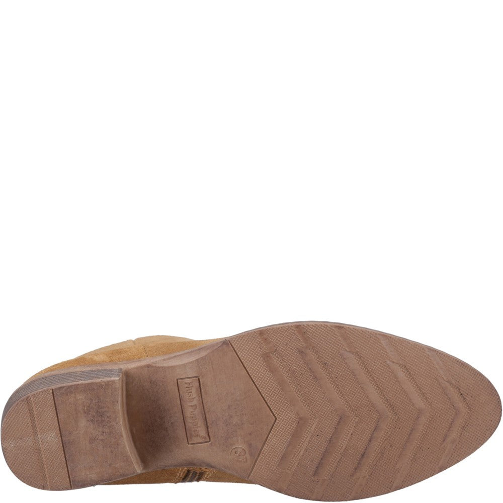 Ladies Ankle Boots Tan Hush Puppies Ida Stitch Boot