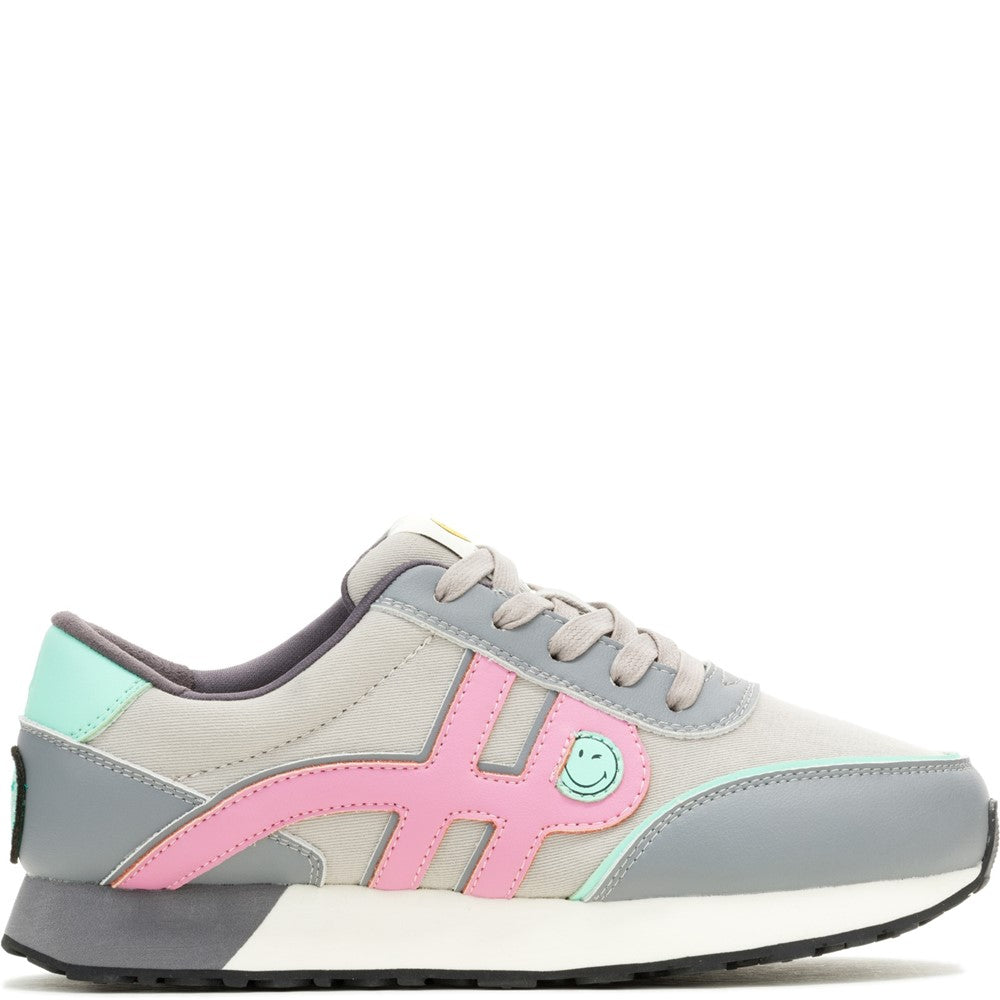 Ladies Sports Grey Hush Puppies Seventy8 Smiley Trainer