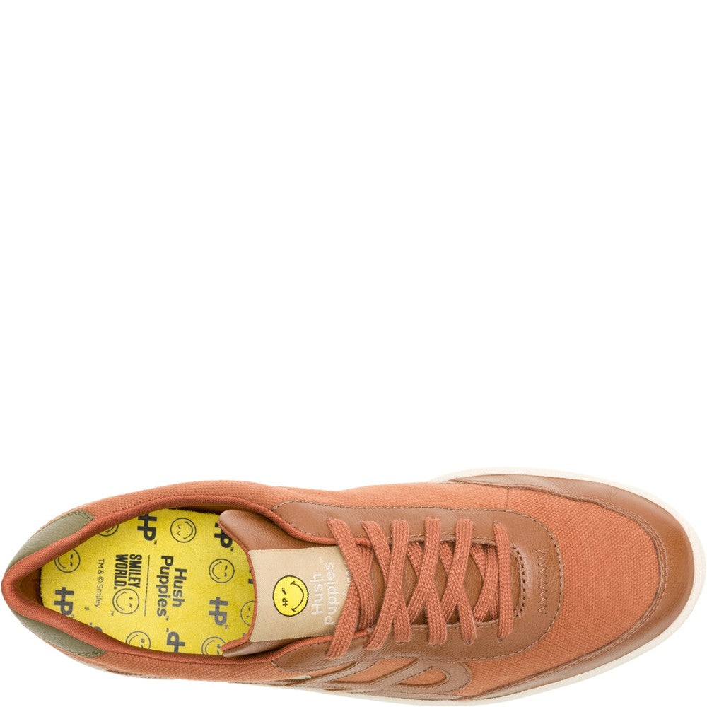 Mens Sports Tan Hush Puppies Charlie Smiley Trainer