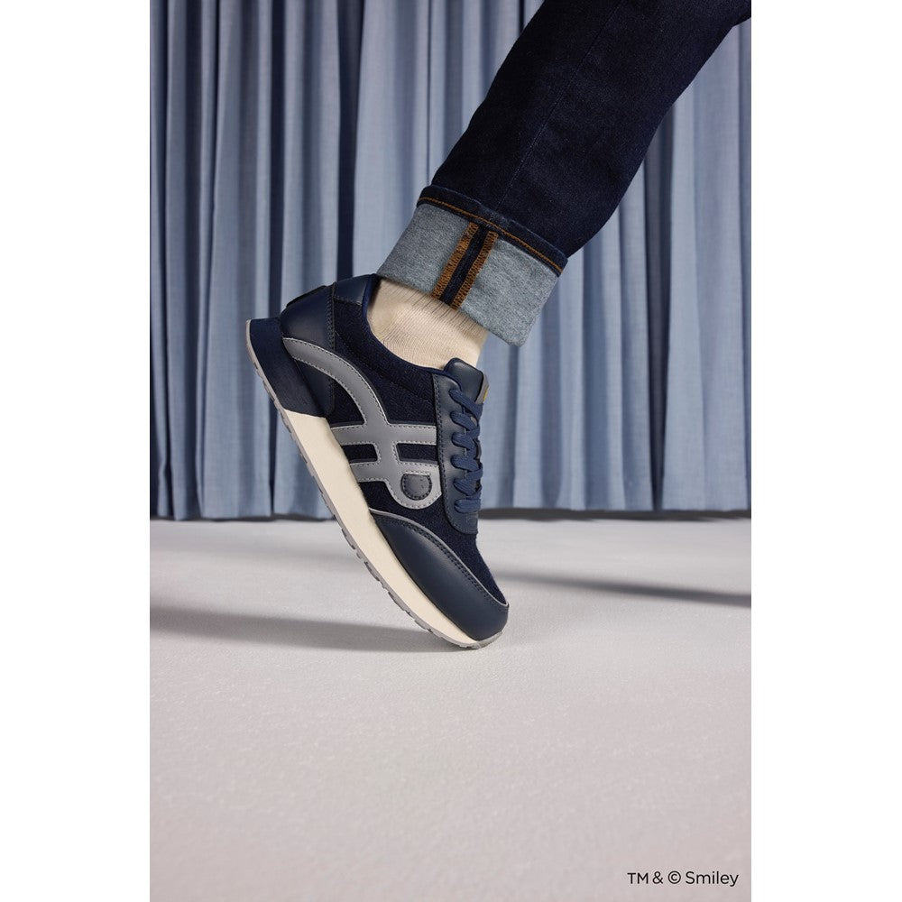 Mens Sports Blue Hush Puppies Seventy8 Smiley Trainer