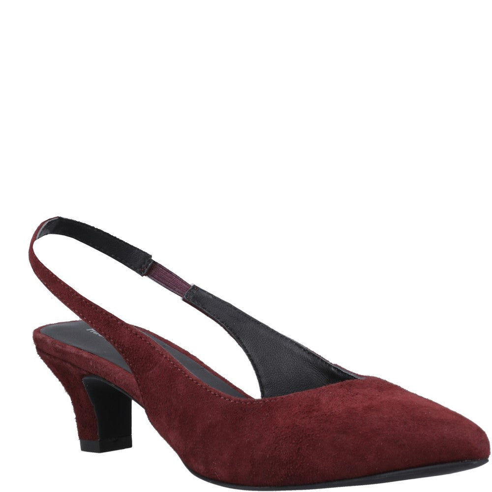 Ladies Heels Bordeaux Hush Puppies Nahla Suede Heel