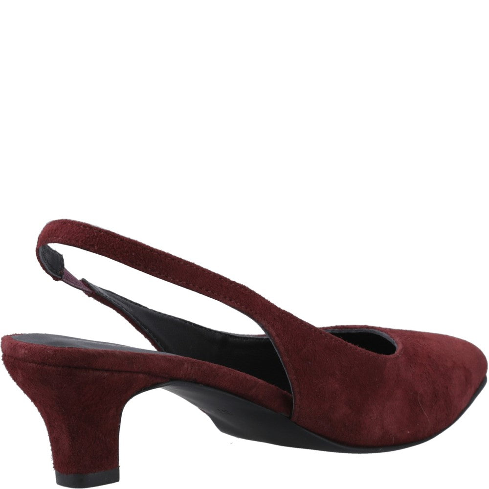 Ladies Heels Bordeaux Hush Puppies Nahla Suede Heel