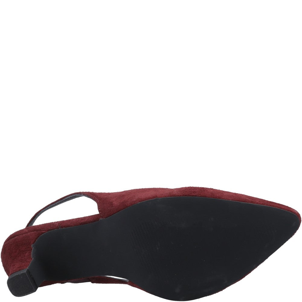 Ladies Heels Bordeaux Hush Puppies Nahla Suede Heel