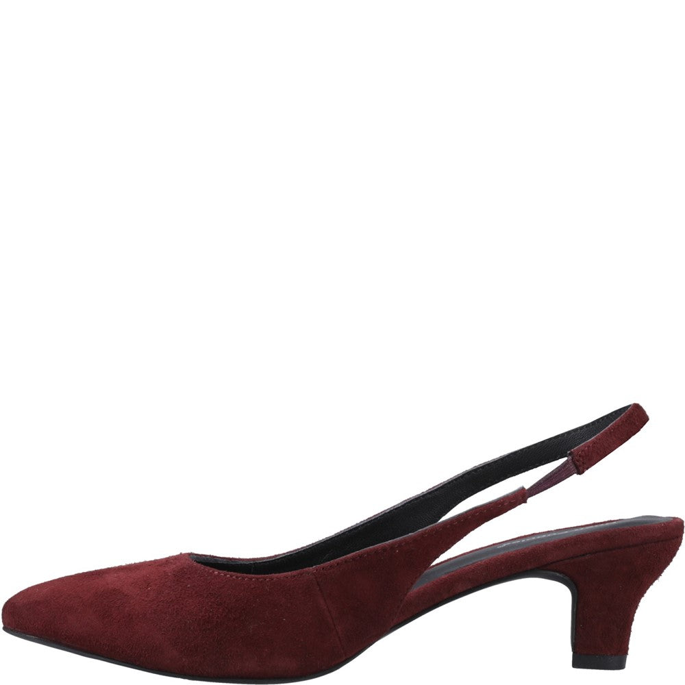 Ladies Heels Bordeaux Hush Puppies Nahla Suede Heel