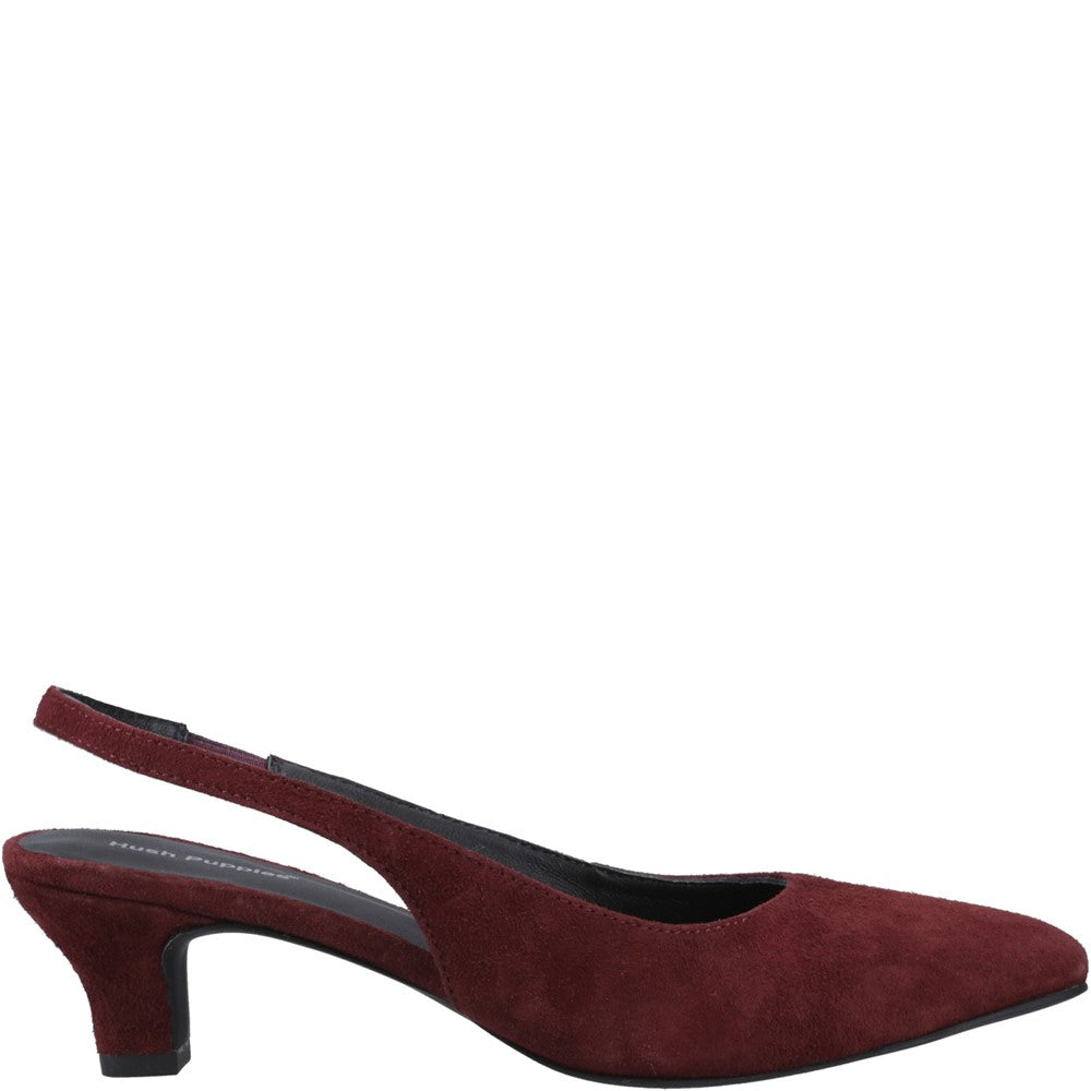 Ladies Heels Bordeaux Hush Puppies Nahla Suede Heel
