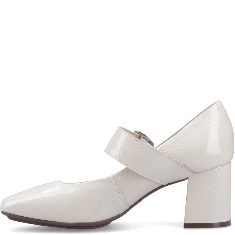 Ladies Heels Ivory Hush Puppies Celcilia Buckle Heel