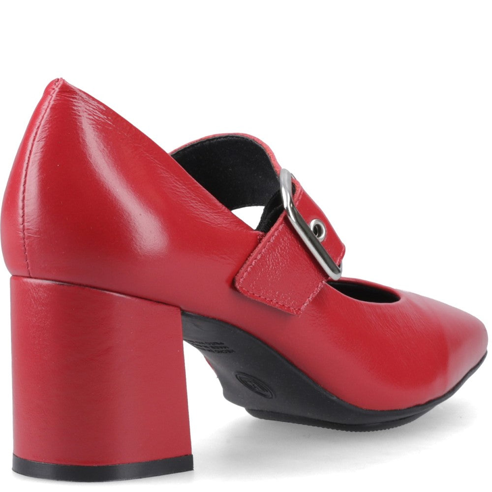 Ladies Heels Red Hush Puppies Celcilia Buckle Heel