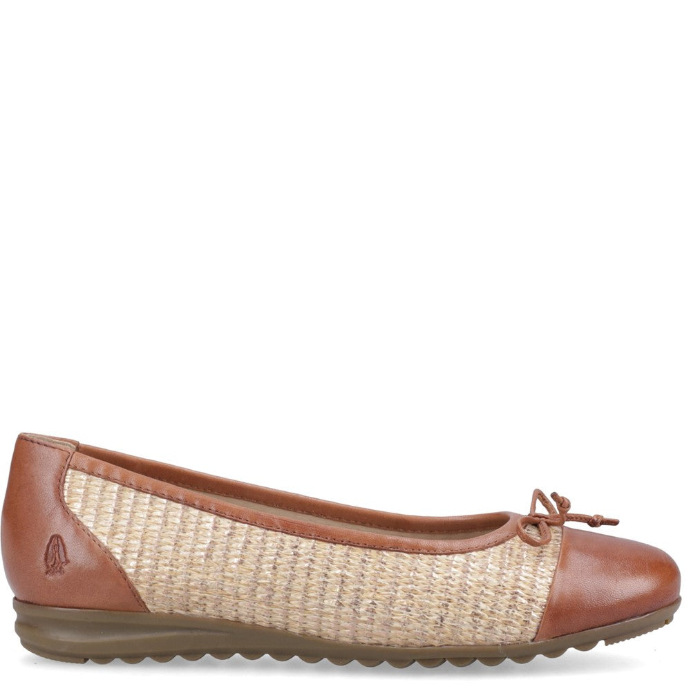 Ballerinas Tan Hush Puppies Laurie Toe Cap Ballerina