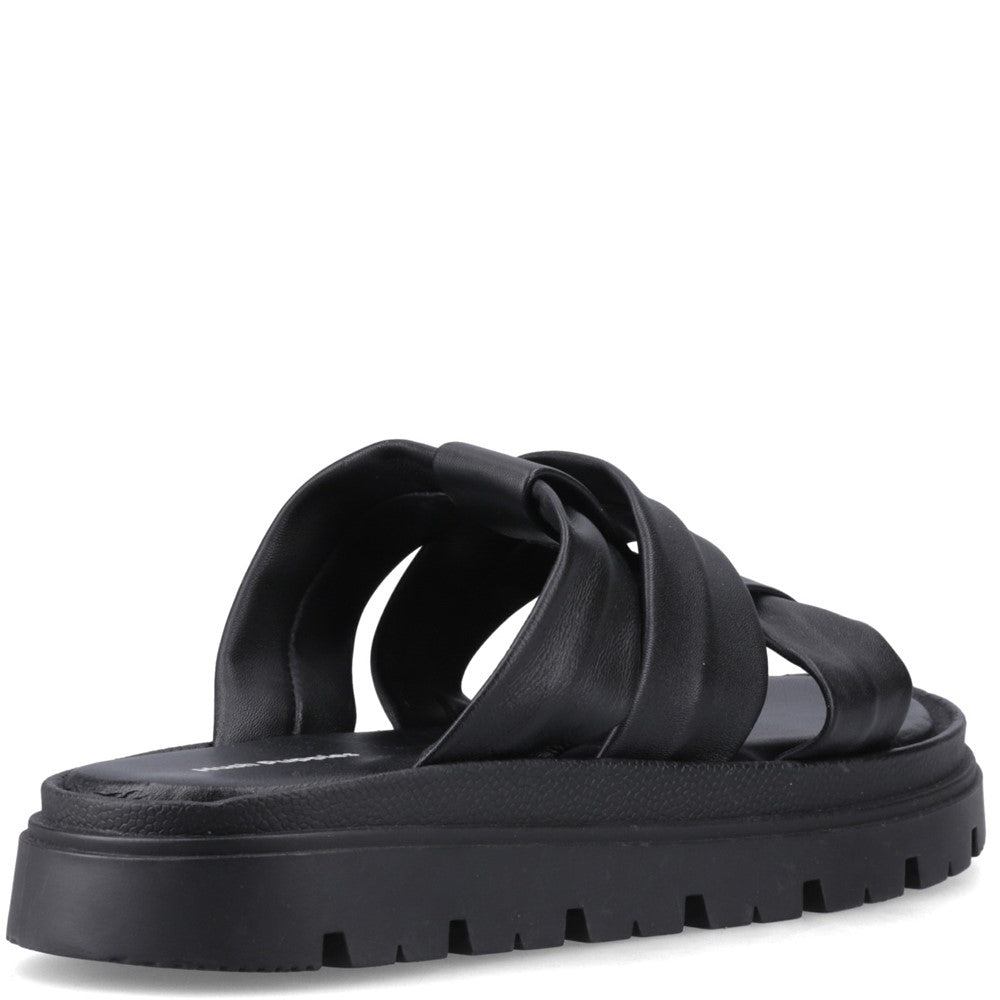 Shoe Ladies Summer Black Hush Puppies Loretta Mule