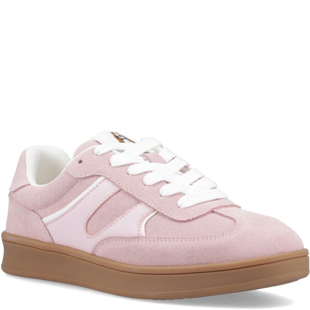 Lace Ladies Shoes Pink Hush Puppies Maura Sneaker
