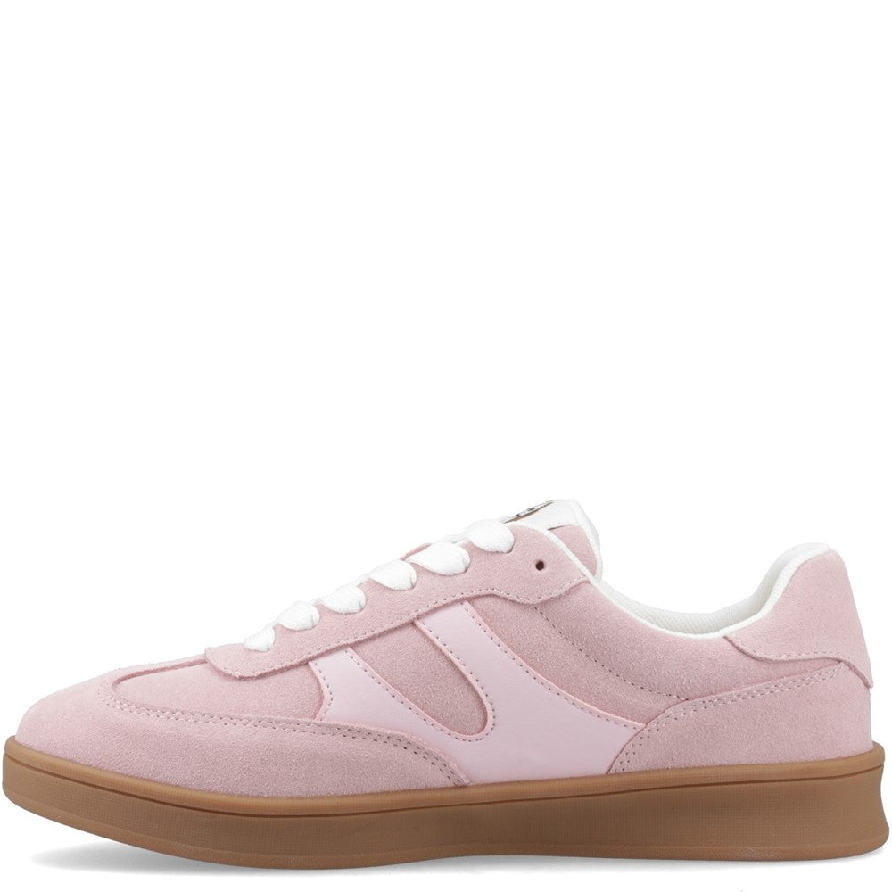 Lace Ladies Shoes Pink Hush Puppies Maura Sneaker