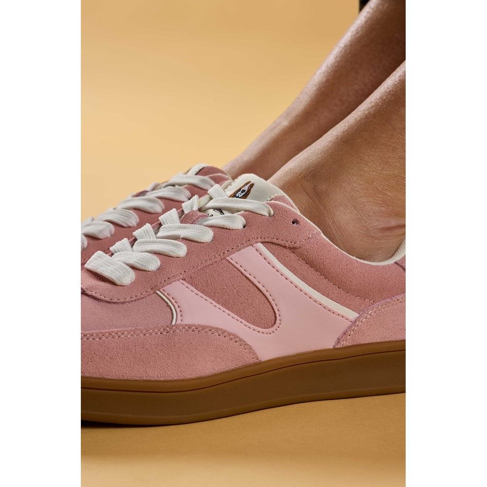 Lace Ladies Shoes Pink Hush Puppies Maura Sneaker