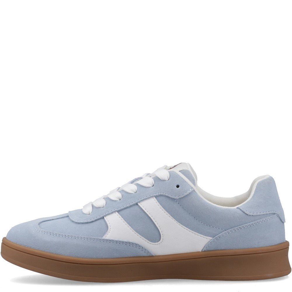 Lace Ladies Shoes Blue Hush Puppies Maura Sneaker