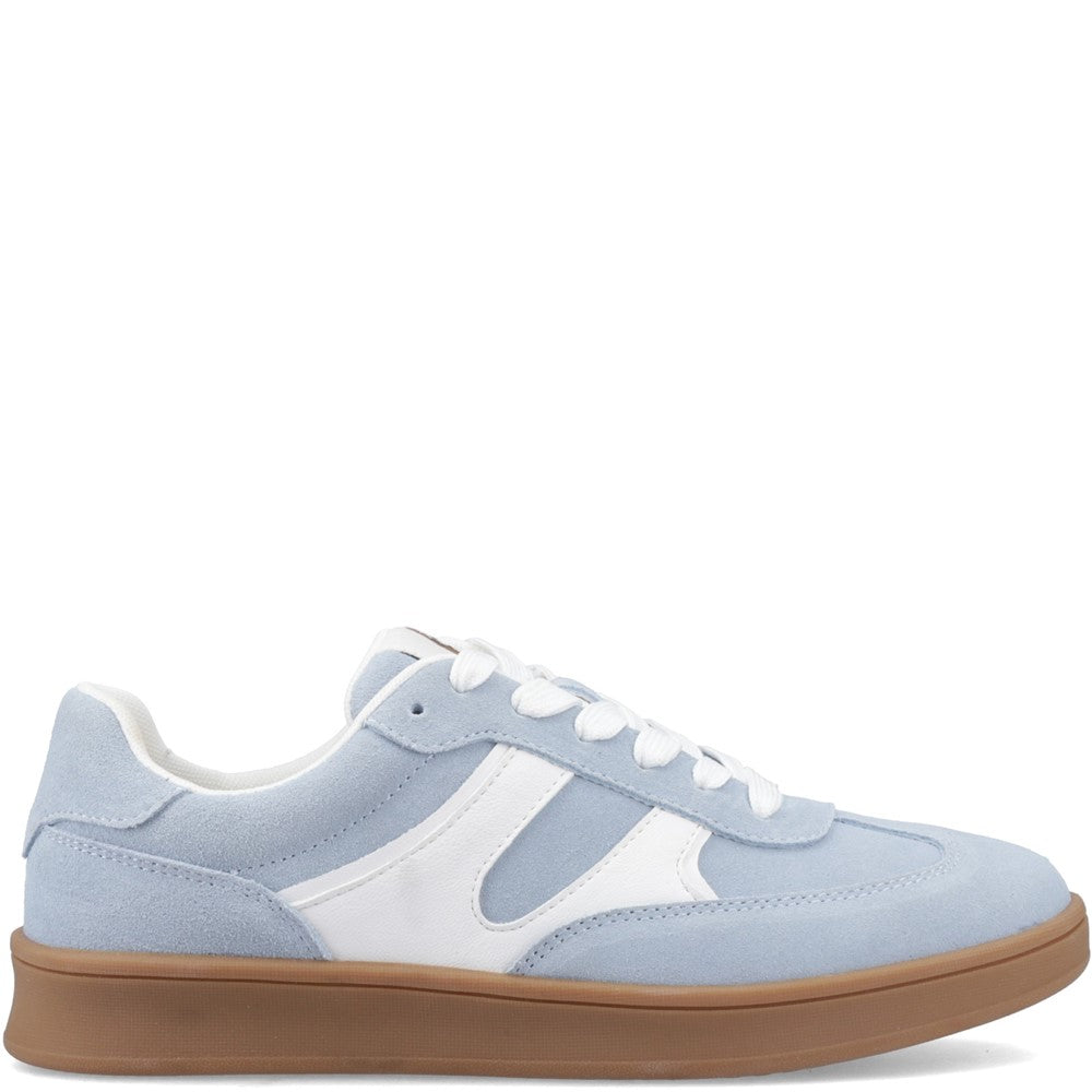 Lace Ladies Shoes Blue Hush Puppies Maura Sneaker