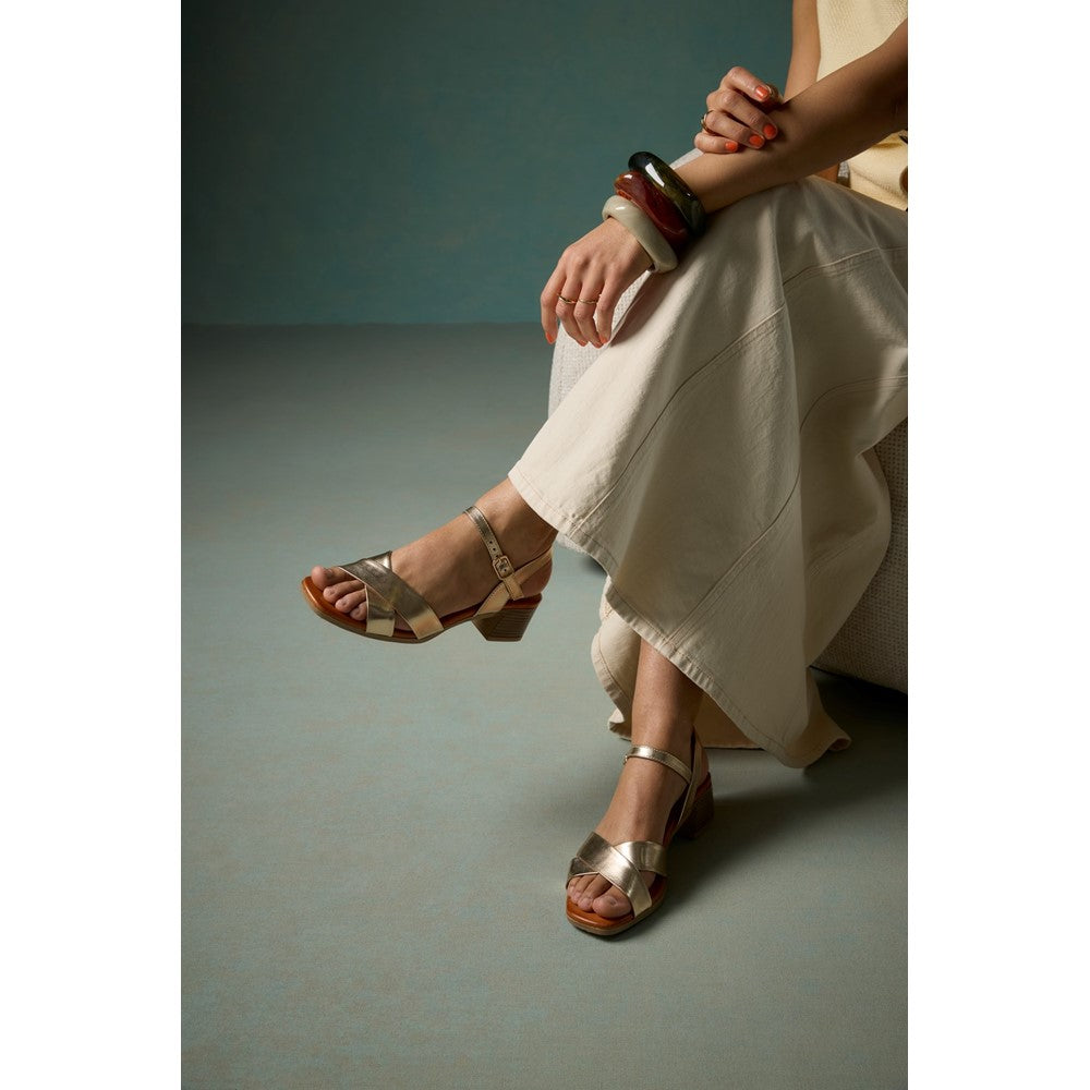 Ladies Heels Gold Hush Puppies Regina Heel