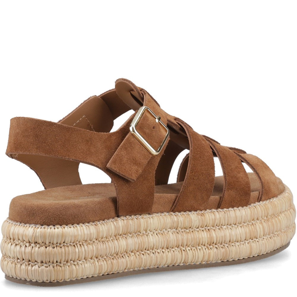 Shoe Ladies Summer Tan Hush Puppies Rosetta Gladiator
