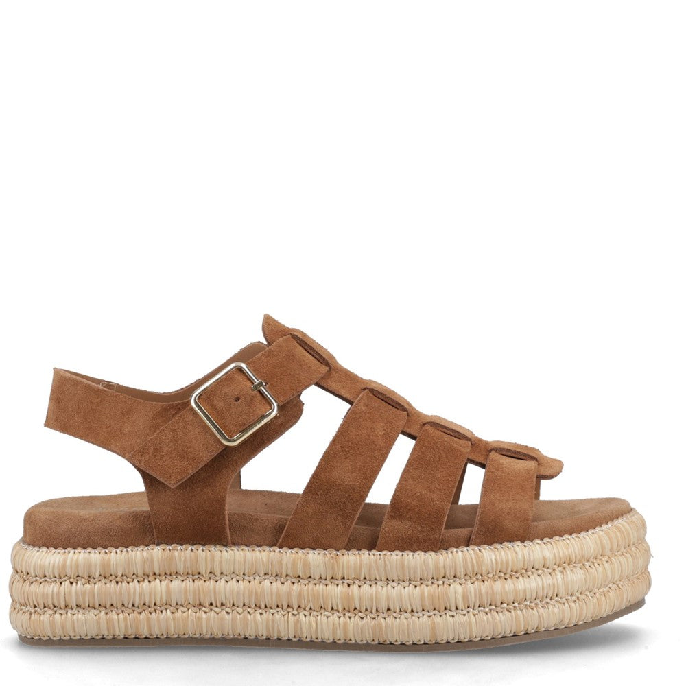 Shoe Ladies Summer Tan Hush Puppies Rosetta Gladiator