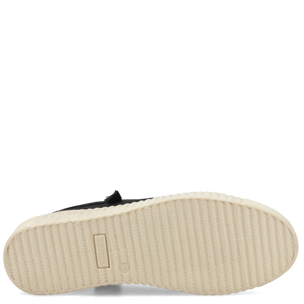 Shoe Ladies Summer Black Hush Puppies Tara Suede Trainer