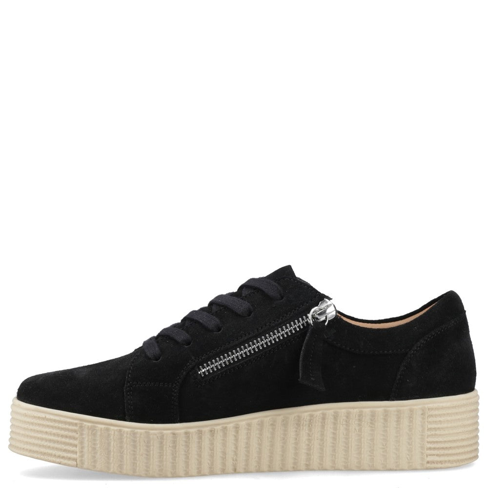 Shoe Ladies Summer Black Hush Puppies Tara Suede Trainer