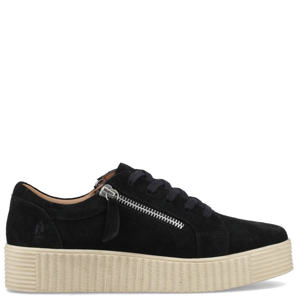 Shoe Ladies Summer Black Hush Puppies Tara Suede Trainer