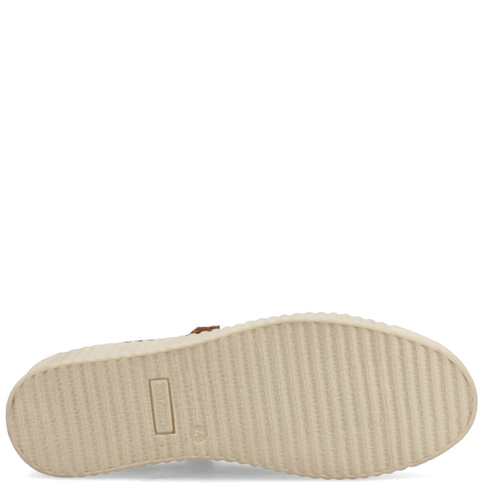 Shoe Ladies Summer Tan Hush Puppies Tara Suede Trainer