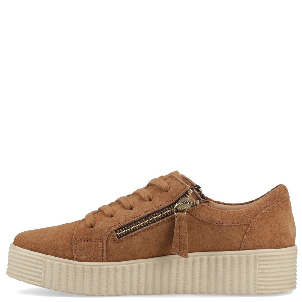 Shoe Ladies Summer Tan Hush Puppies Tara Suede Trainer
