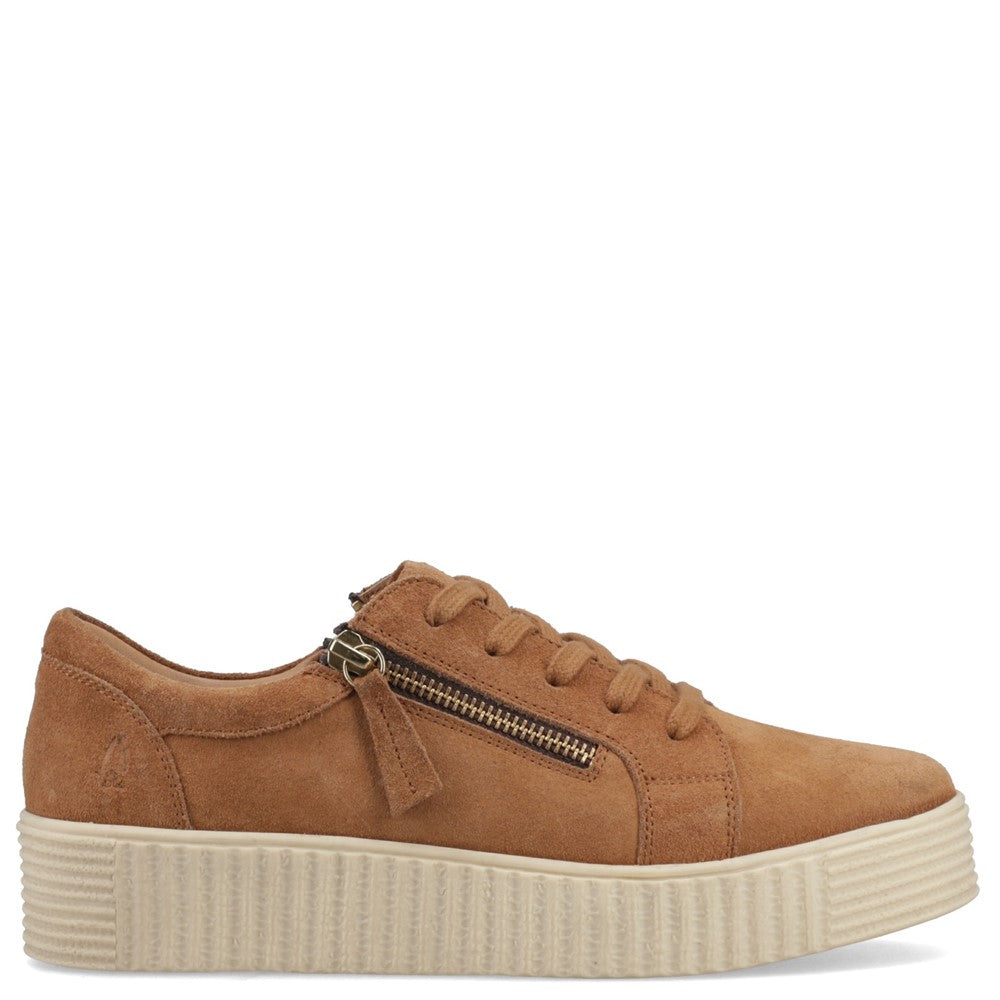 Shoe Ladies Summer Tan Hush Puppies Tara Suede Trainer