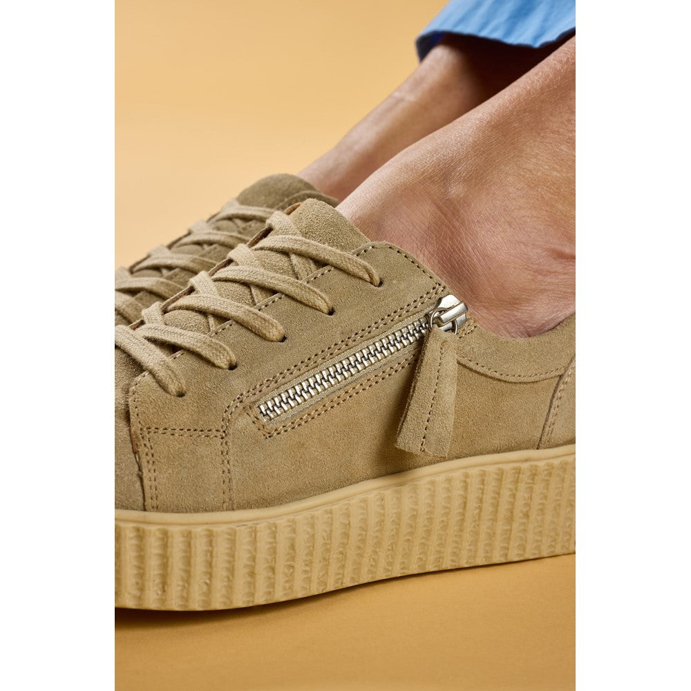 Shoe Ladies Summer Taupe Hush Puppies Tara Suede Trainer