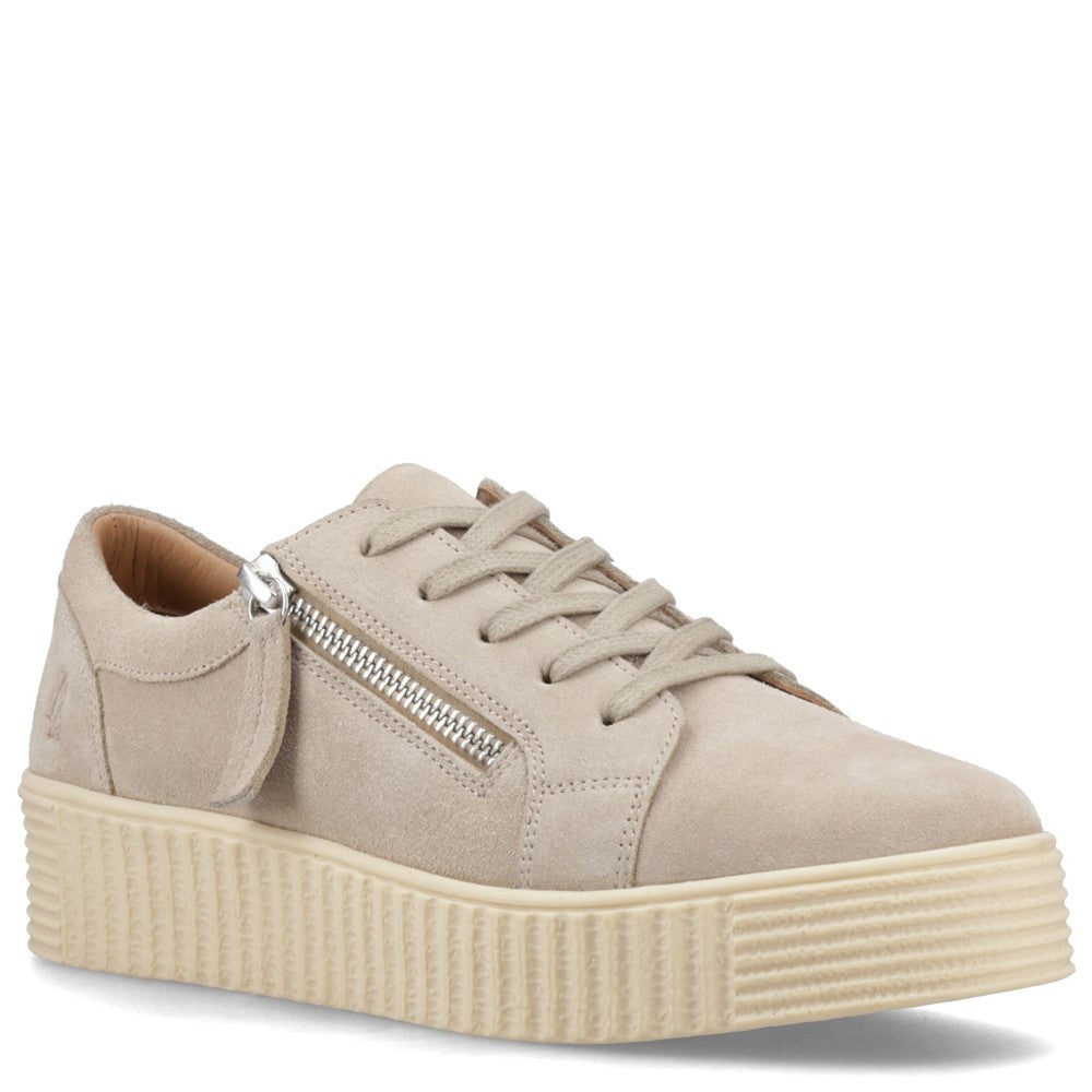 Shoe Ladies Summer Taupe Hush Puppies Tara Suede Trainer