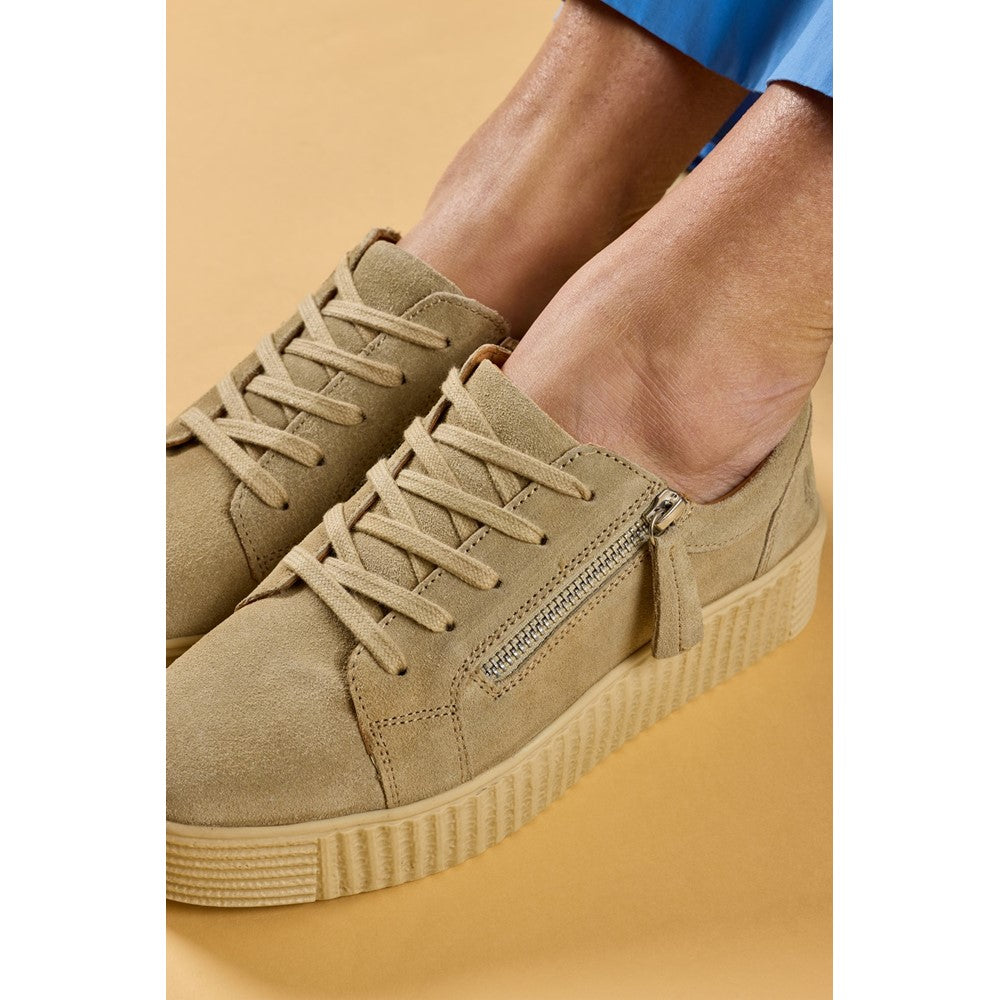 Shoe Ladies Summer Taupe Hush Puppies Tara Suede Trainer