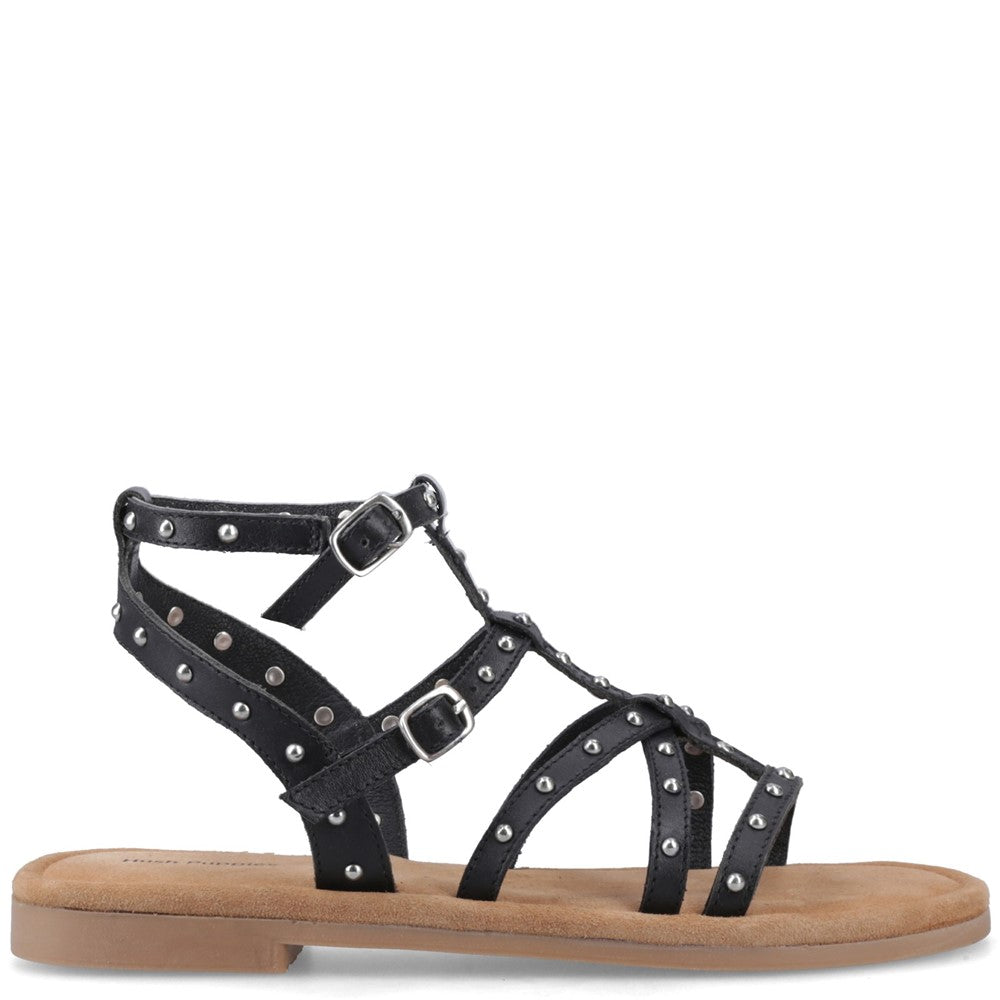 Shoe Ladies Summer Black Hush Puppies Tori Stud Gladiator