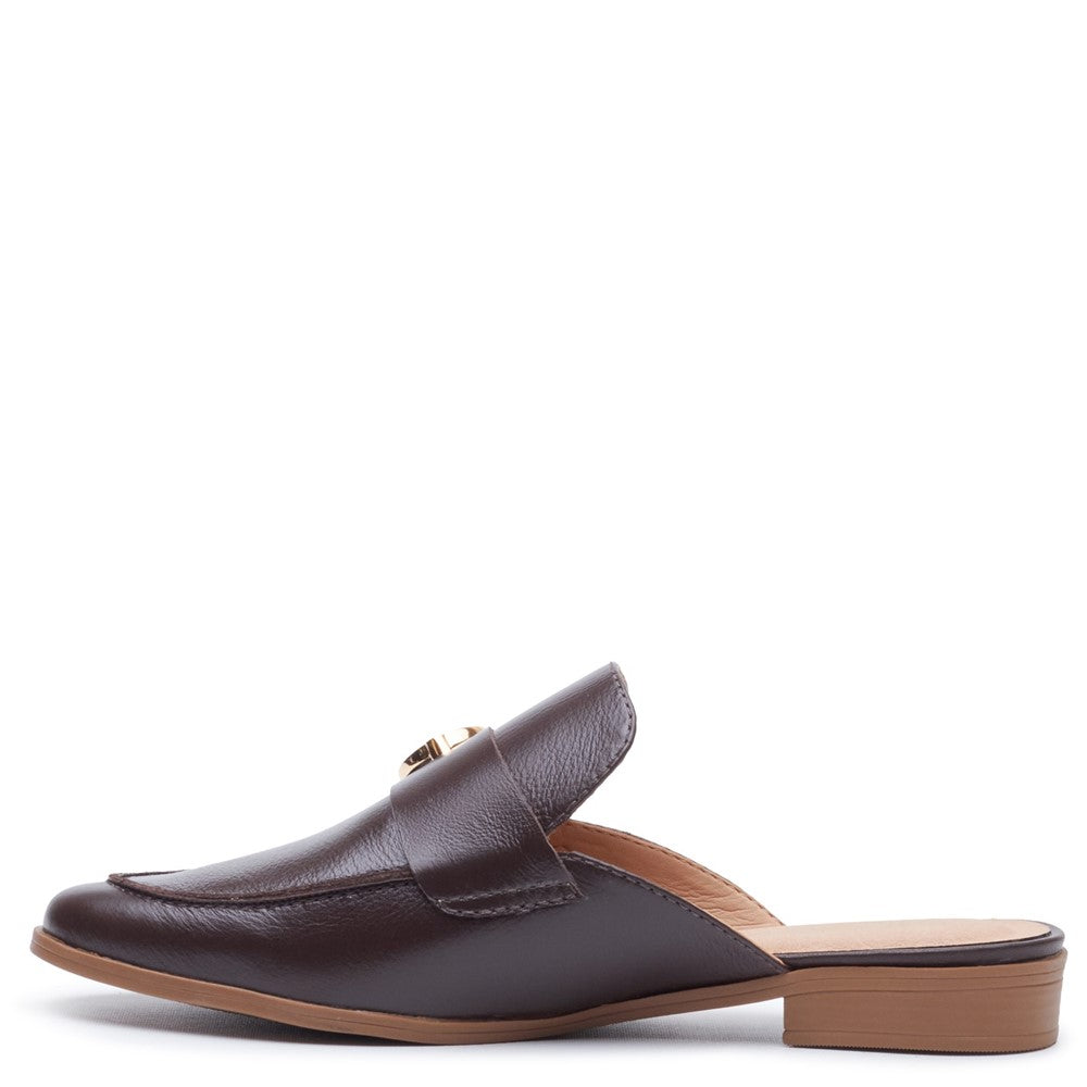 Slip On Ladies Shoes Chocolate Hush Puppies Calla Mule