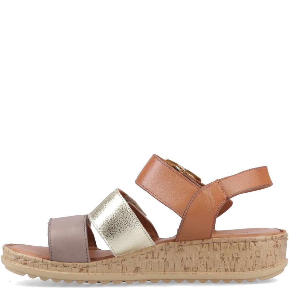 Sandal Ladies Summer Gold Mix Hush Puppies Eliana Sandal