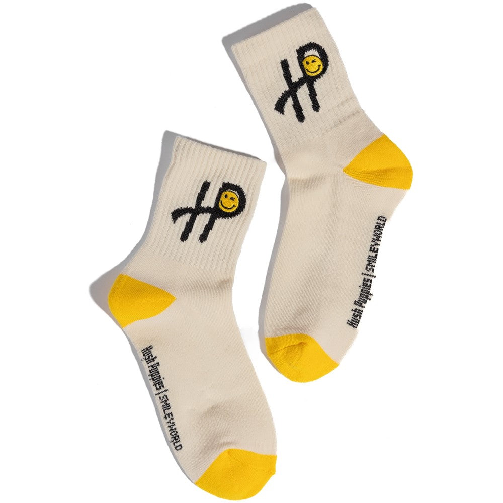 Socks White Hush Puppies HP Logo Womens Smiley