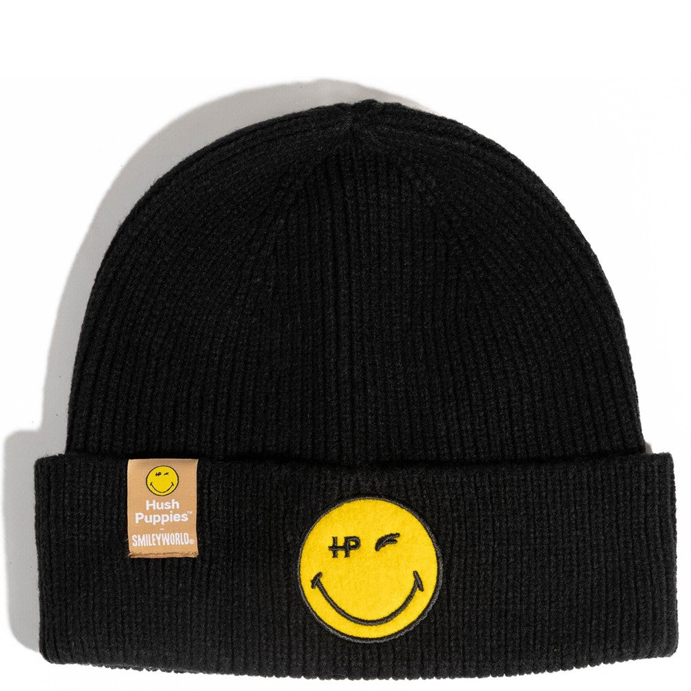 Hats Black Hush Puppies Smiley Beanie