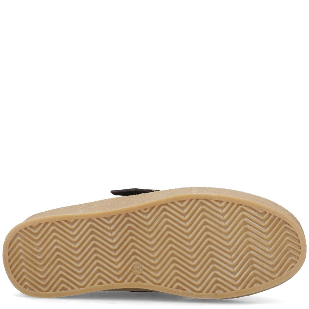 Slip On Ladies Shoes Chocolate Hush Puppies Blanche Fur Mule