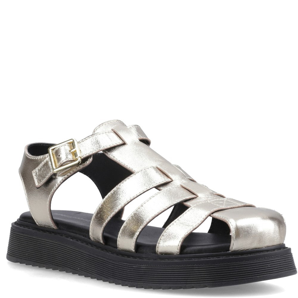 Sandal Ladies Summer Gold Hush Puppies Cassandra Gladiator Sandal