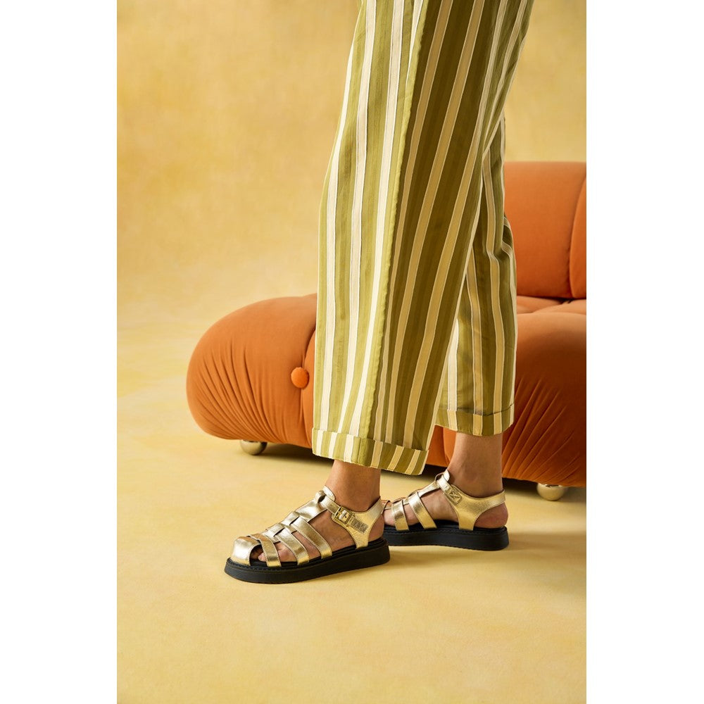 Sandal Ladies Summer Gold Hush Puppies Cassandra Gladiator Sandal