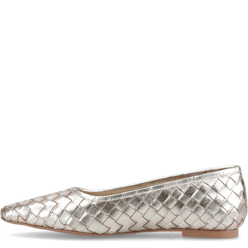 Ballerinas Gold Hush Puppies Darla Woven Ballerina